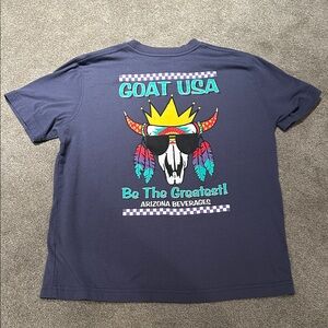 GOAT USA Navy Short Sleeve Graphic Tee - Arizona Beverages